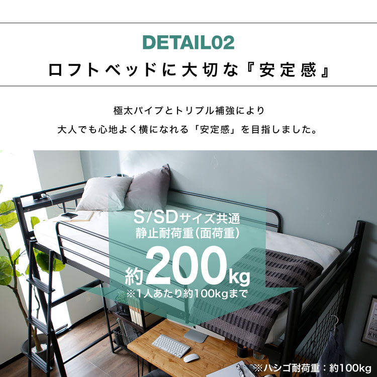 楽天市場】[枚数限定クーポン配布中! 3/1 0:00-3/7 9:59] ロフトベッド