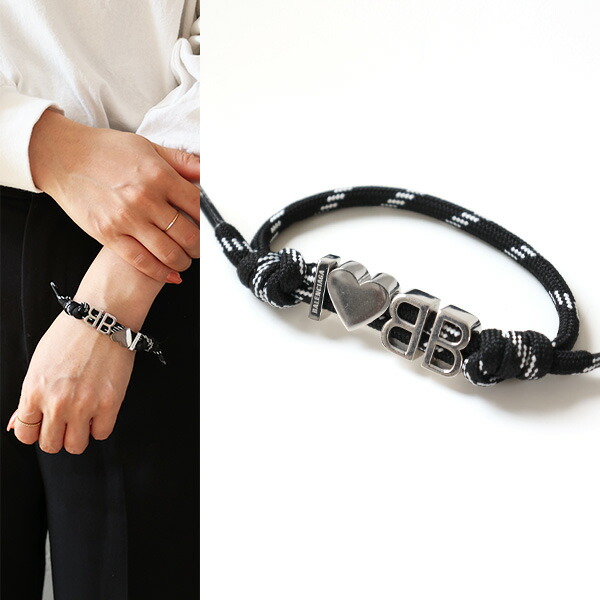 楽天市場】BALENCIAGA バレンシアガ ブレスレット I Love BB Bracelet