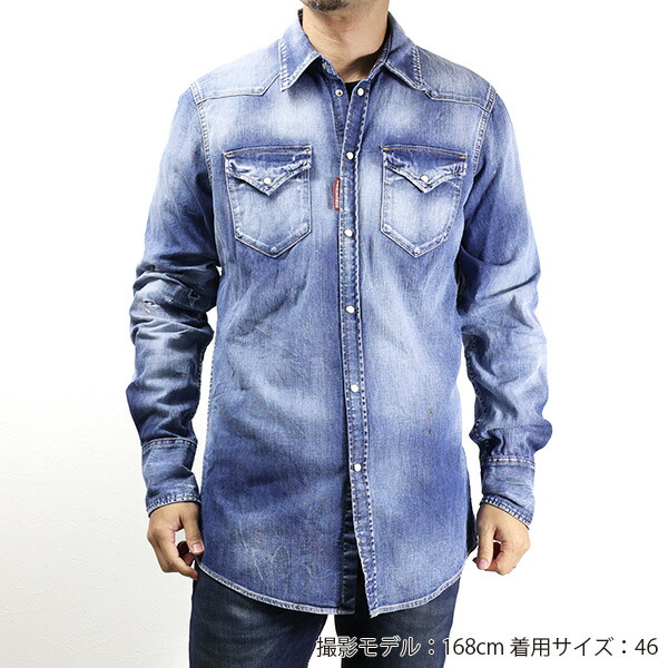 楽天市場】Dsquared2 ディースクエアード DENIM SHIRT デニムシャツ
