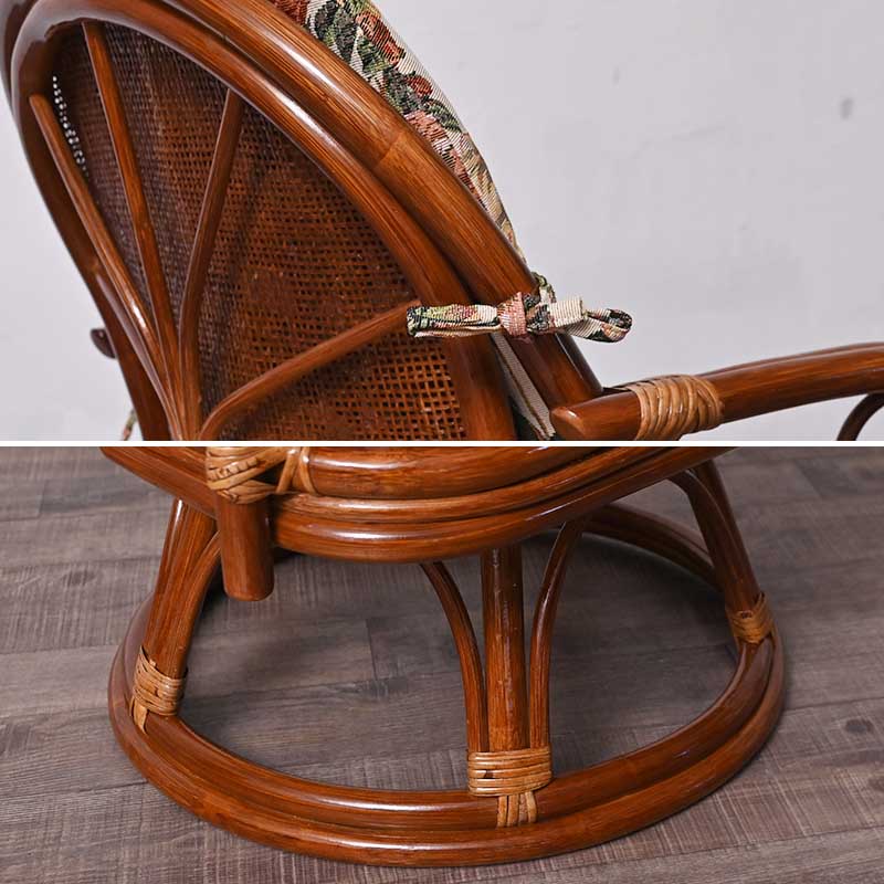 楽天市場】籐回転椅子 籐椅子 回転椅子 座面高32cm 選べるクッション2