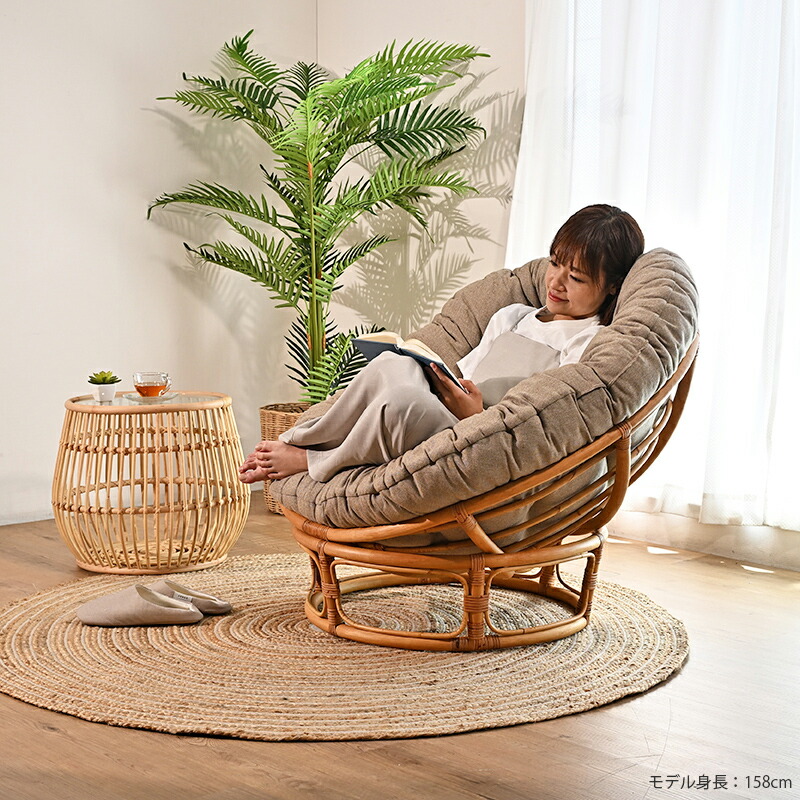 楽天市場】アジアン家具 バリ家具 パパサンチェア ラタンチェア