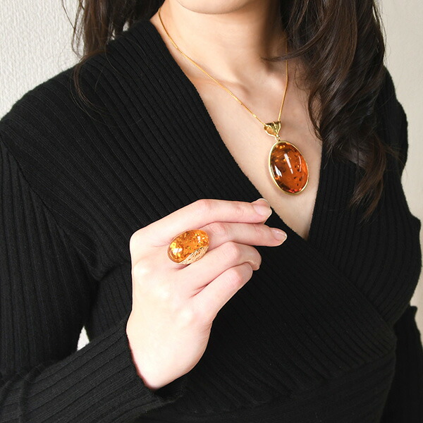 楽天市場】琥珀 フリーサイズ リング きらきらグリッターきらめく