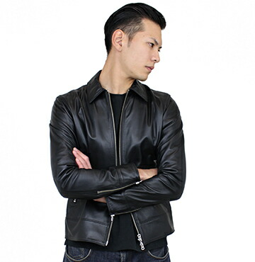 楽天市場】ラム革 襟付き シングルライダース SS〜LL 日本製