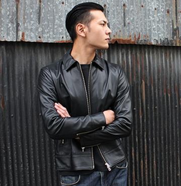 楽天市場】ラム革 襟付き シングルライダース SS〜LL 日本製