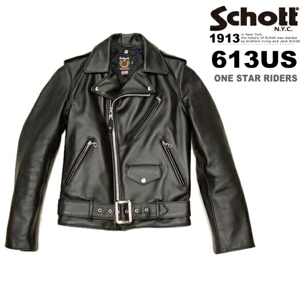 楽天市場】Schott 613US ONE STAR DOUBLE RIDERS / ショット 613US