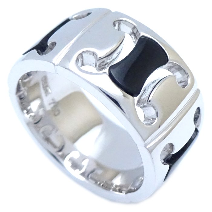 楽天市場】CELINE セリーヌ マカダム リング 指輪 オニキス 12.5号