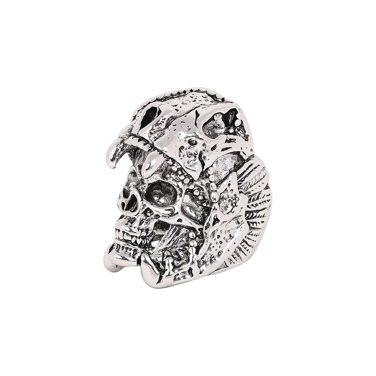 楽天市場】リング メンズ スカル ドクロ ガイコツ スケルトン 骸骨