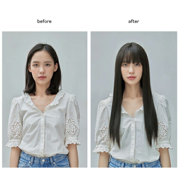 楽天市場】手植えフルウィッグ) ストレート25インチレイクカット