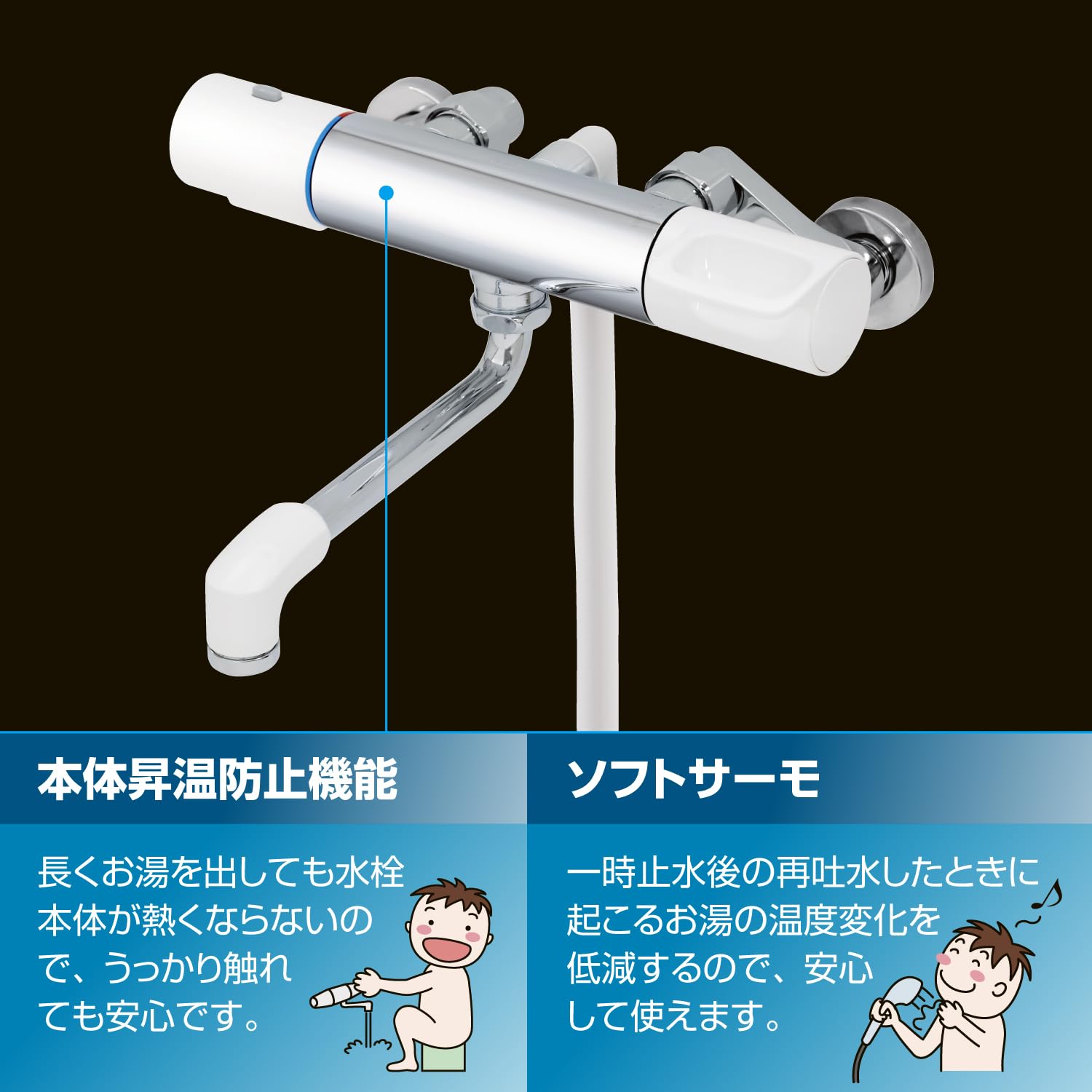 楽天市場】【送料無料】LIXIL(リクシル) 浴室水栓 サーモスタット付