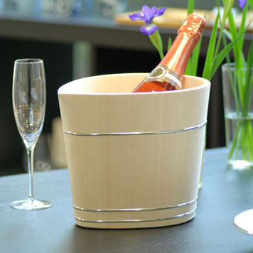 楽天市場】【中川木工芸 比良工房】尾州檜シャンパンクーラーshizuku