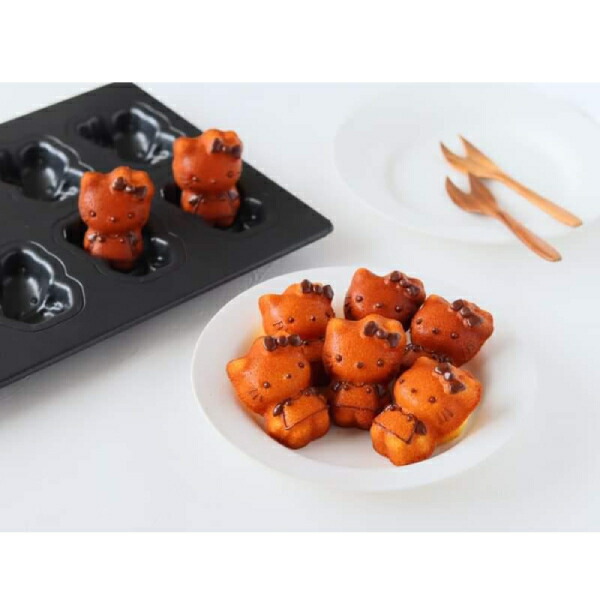 楽天市場】ハローキティ天板8P メタリックブラックテフロン加工 1個入