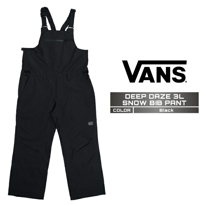 楽天市場】2025-26 VANS DEEP DAZE 3L SNOW BIB PANT Black ヴァンズ