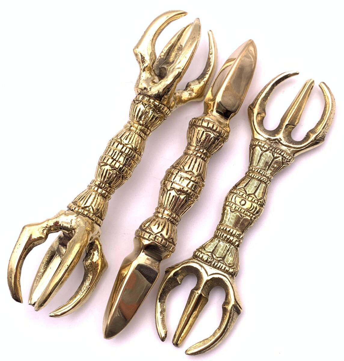 楽天市場】◇チベット密教法具金剛杵セット◇独鈷杵&三鈷杵&五鈷杵