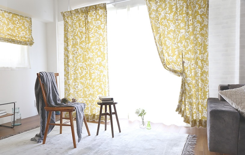 楽天市場】花柄 カーテン 非遮光 おしゃれ かわいい 洗える オーダー