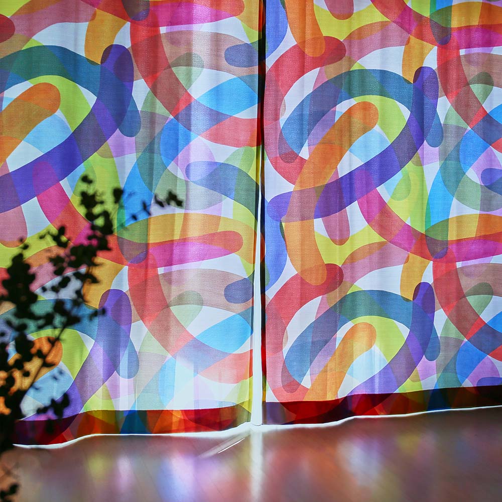 楽天市場】【最短・翌日出荷】 カーテン おしゃれ 洗える 防炎 幾何学