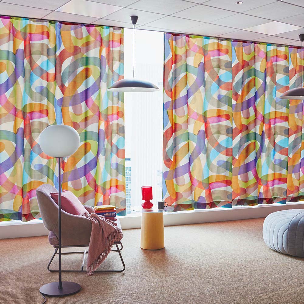 楽天市場】【最短・翌日出荷】 カーテン おしゃれ 洗える 防炎 幾何学