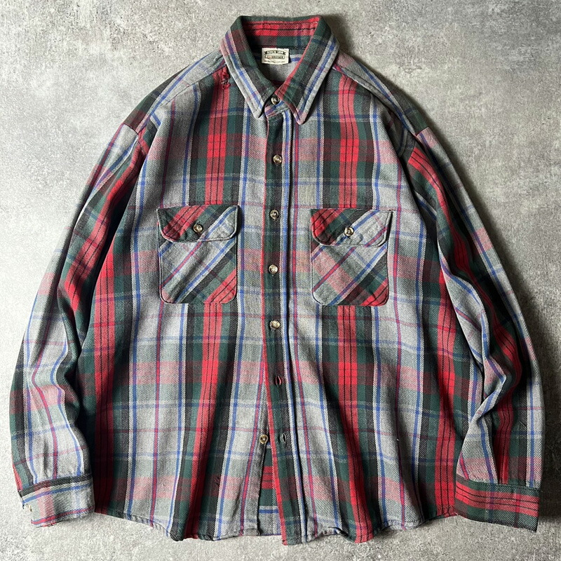 楽天市場】雰囲気系 90s FIVE BROTHER チェック 長袖 ヘビー