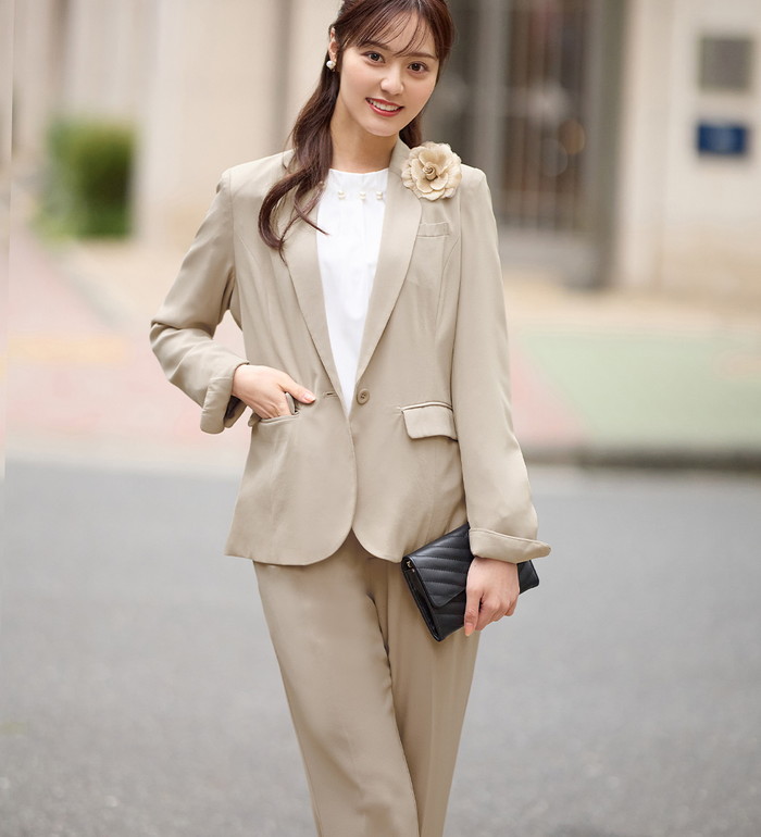 楽天市場】【2点セット】洗える多機能セットアップ レディース スーツ