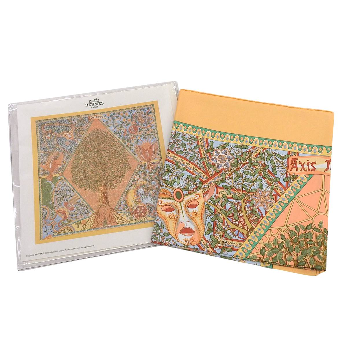 楽天市場】(4236) エルメス HERMES カレ90 AXIS MUNDI 世界中心軸