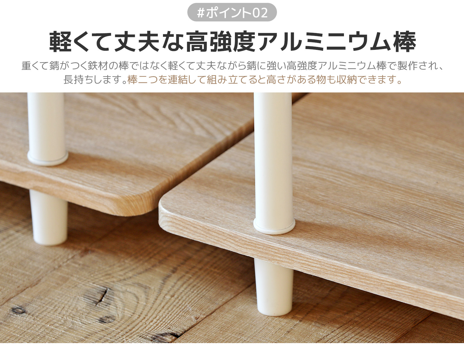 楽天市場】[2段/4色] 組み立て式棚2段 ラック ワゴン サイドラック