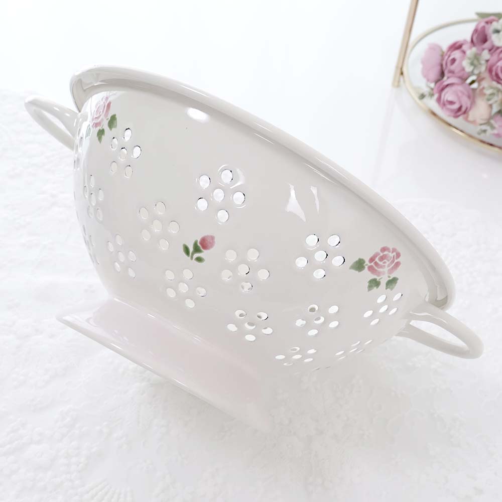 楽天市場】マニー Many ローズ コランダー 琺瑯 ホーロー 調理器具