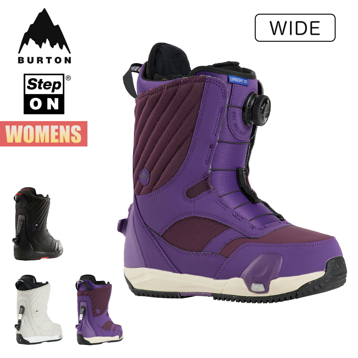 Salomon レディース スノーボードブーツ ブラック/パープル 24cm