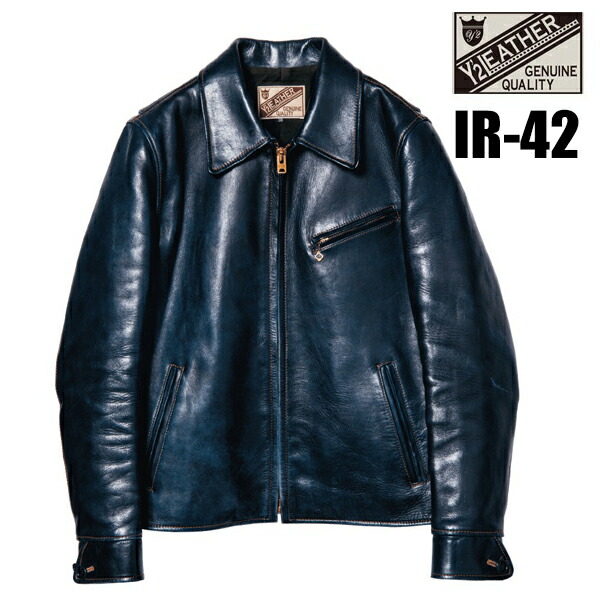 楽天市場】Y'2 LEATHER ワイツーレザー シングル ライダース IR-42