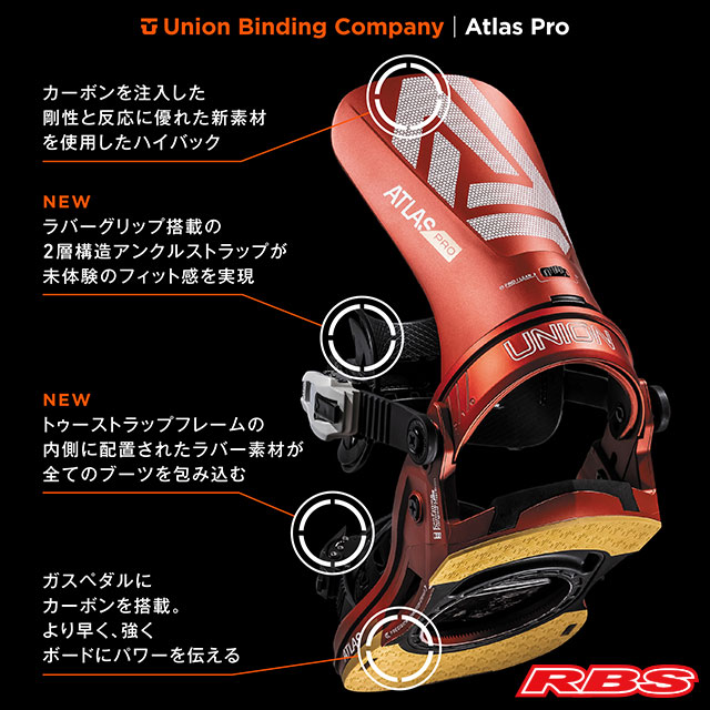 楽天市場】UNION 24-25 BINDING ATLAS PRO アトラスプロ カラー