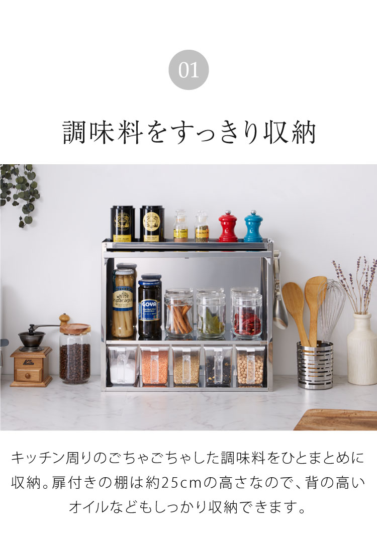 楽天市場】日本製 燕三条 スパイスラック 5杯 ステンレス 調味料ポット