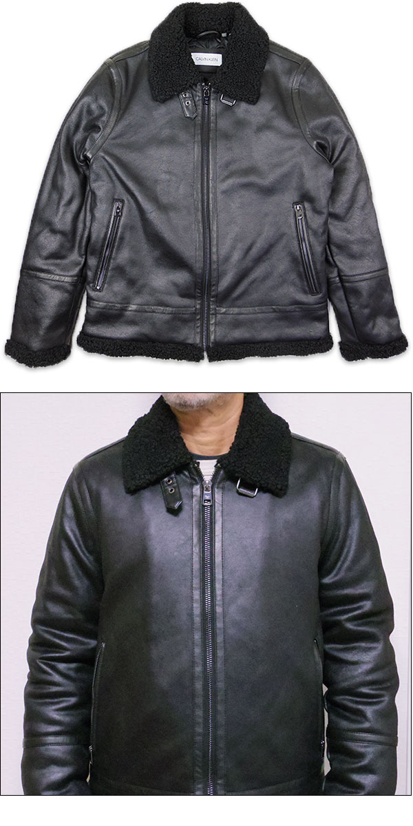 楽天市場】カルバンクライン ジャケット メンズ フェイクムートン