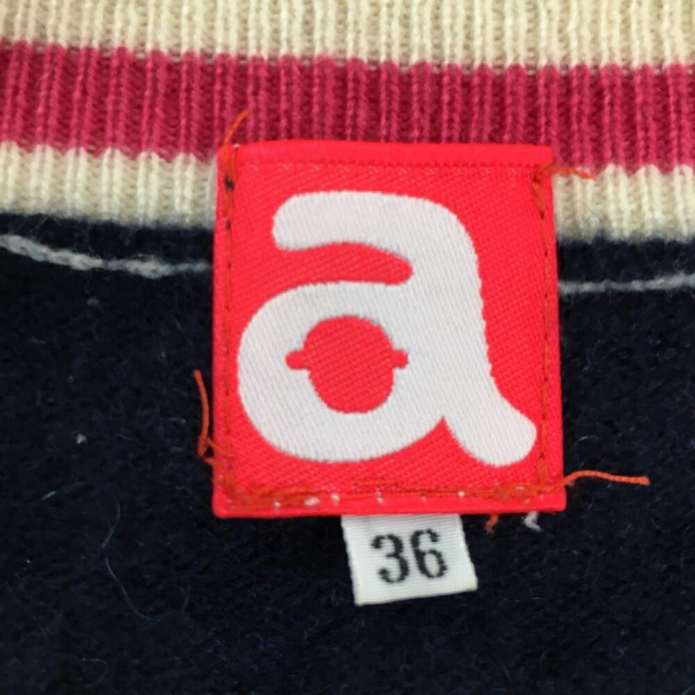 楽天市場】アルチビオ セーター ネイビー×白 Vネック バックロゴ