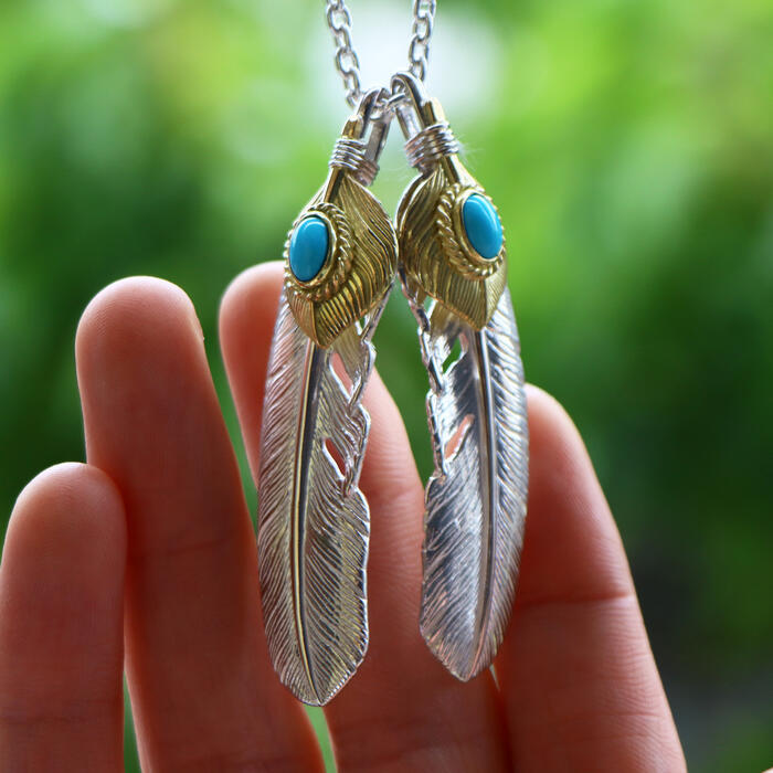 楽天市場】TADY&KING ハートK18フェザー金縄ターコイズ Lサイズ