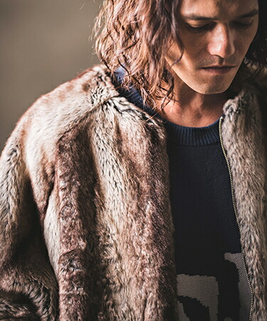 楽天市場】【GLIMCLAP(グリムクラップ)】Fake fur collarless design