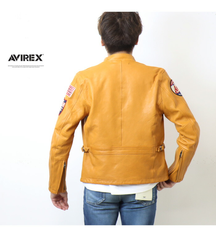 楽天市場】AVIREX アヴィレックス パッチド ライダースジャケット
