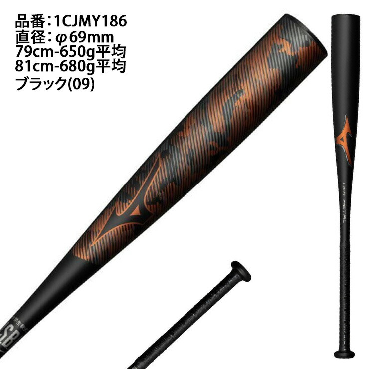 楽天市場】ミズノ 限定 少年軟式 金属バット ホットメタル HOT METAL
