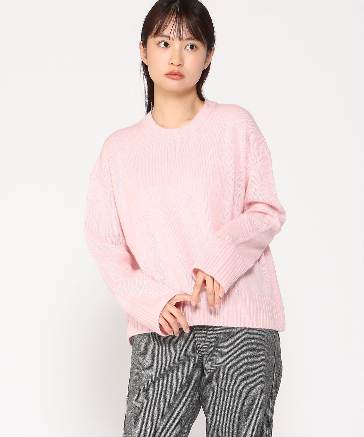 BANANA REPUBLIC｜(W)オーバーサイズ ミッドウェイト カシミヤ クルー