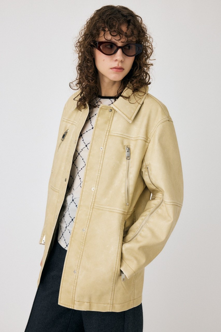 moussy｜AGED F/LEATHER MIDDLE ジャケット | Rakuten Fashion(楽天