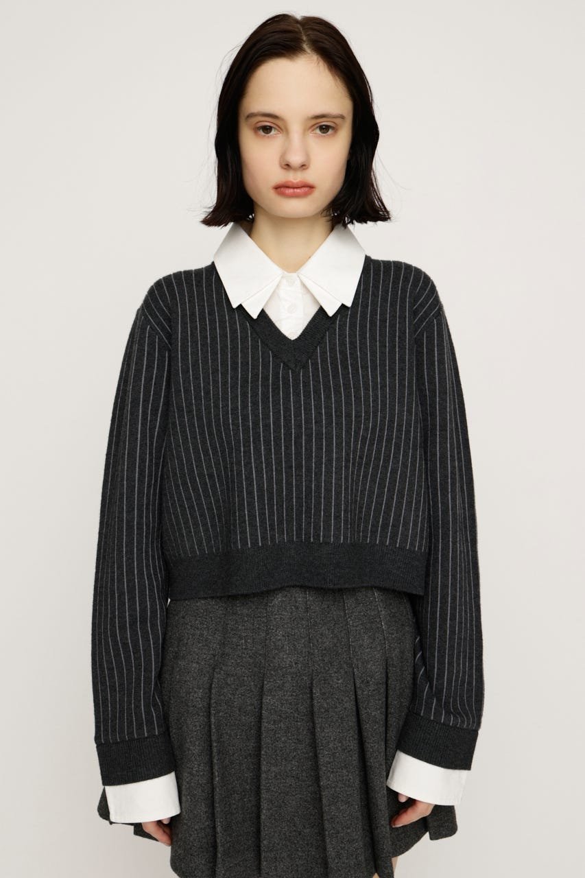 SLY｜LAYERED LIKE CROP KNIT トップス | Rakuten Fashion(楽天