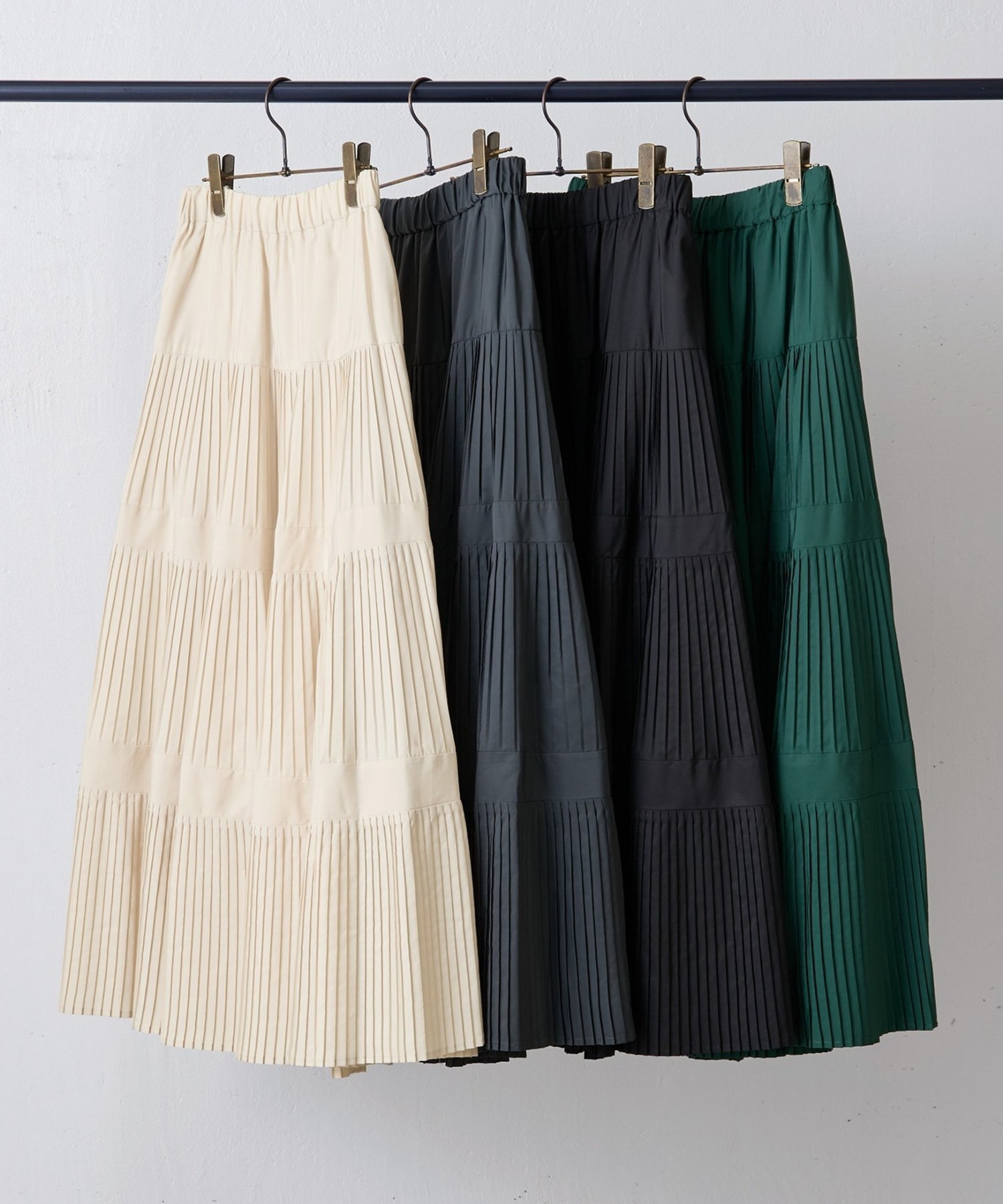 BEARDSLEY｜プリーツティアードスカート | Rakuten Fashion(楽天