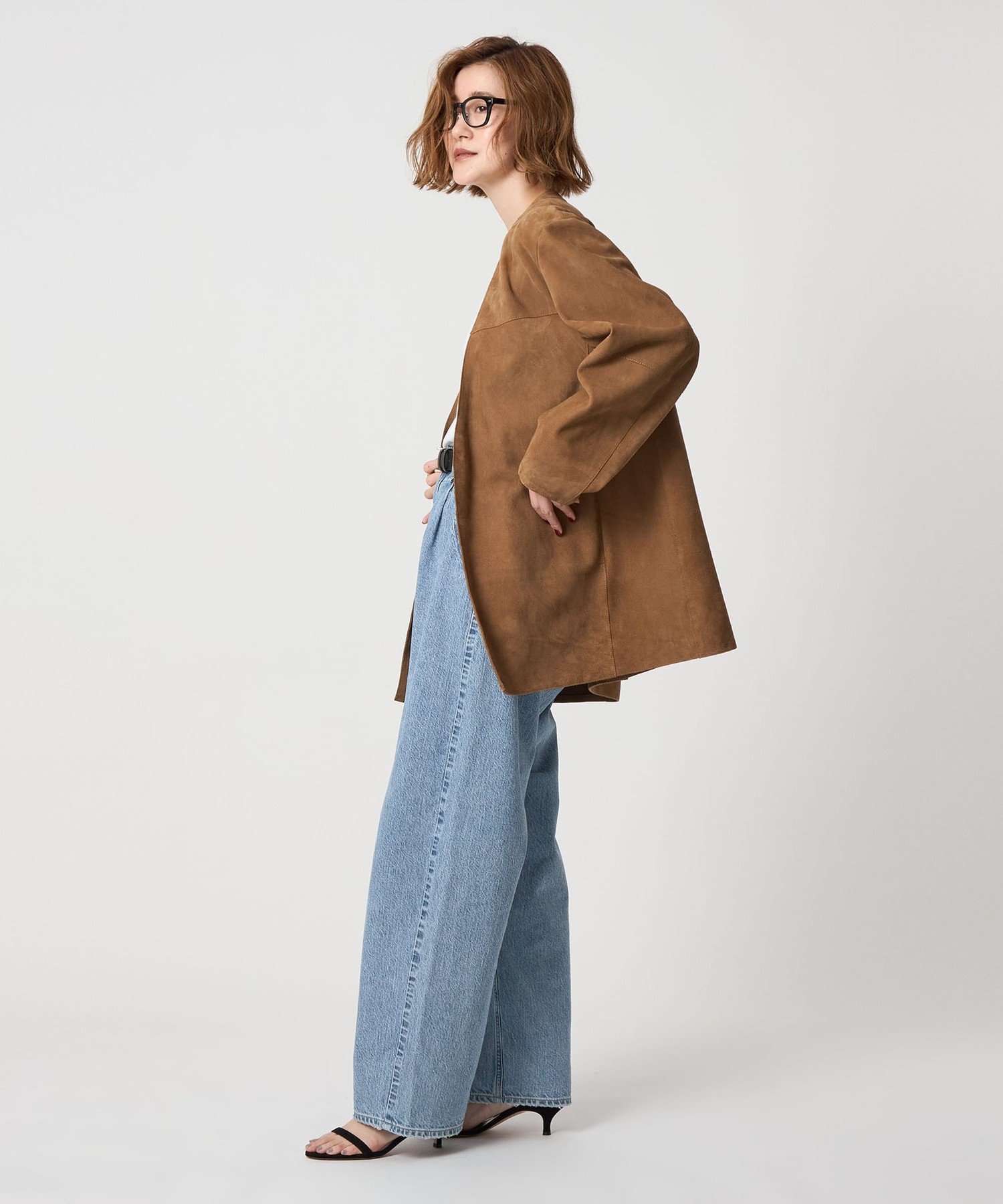 ＜upper hights for conte＞タックデニムパンツ UN 別注】＜upper hights for conte＞タックデニムパンツ UN（デニム