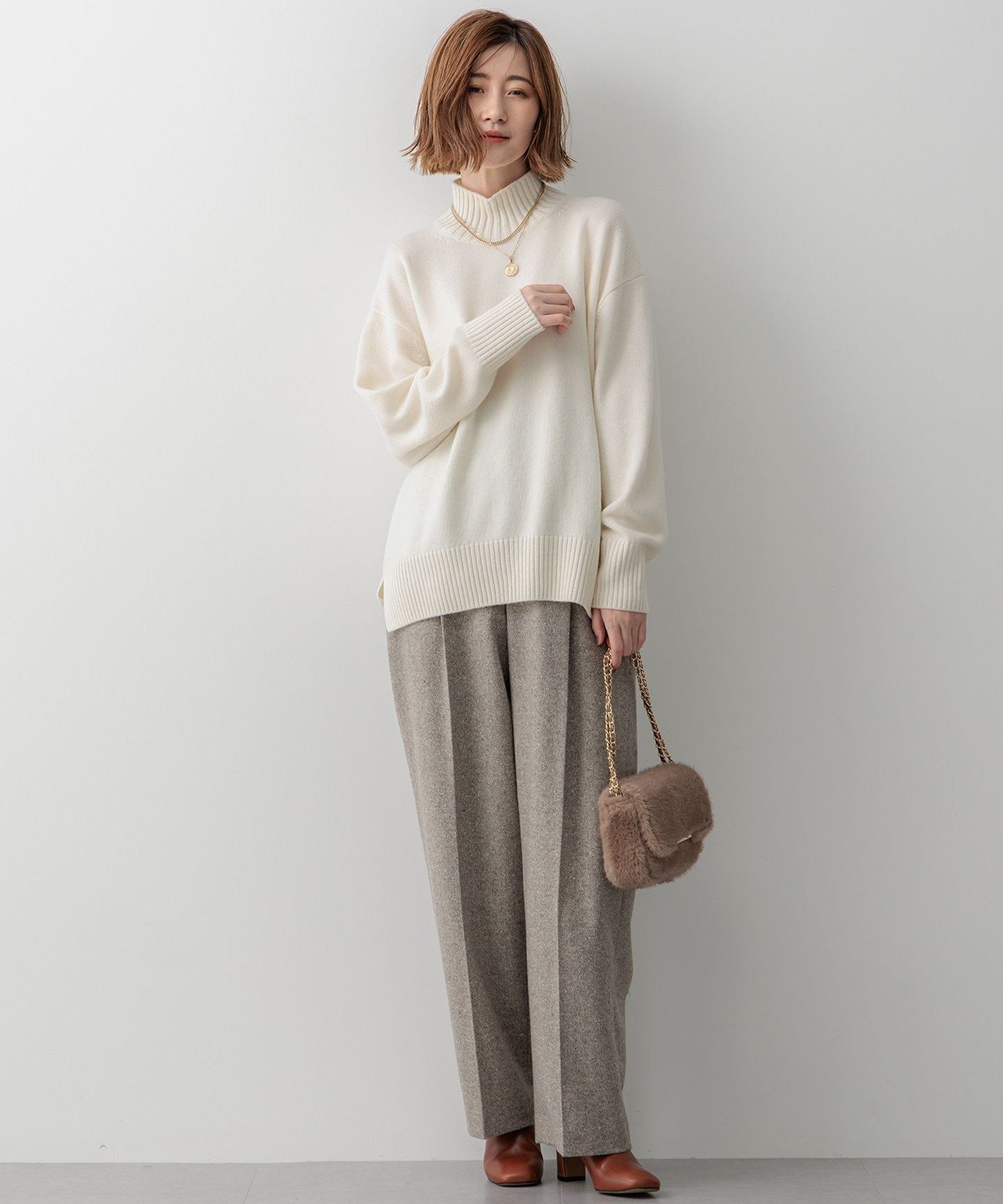 23区｜【洗える】カシミヤブレンド ハイネック ニット | Rakuten