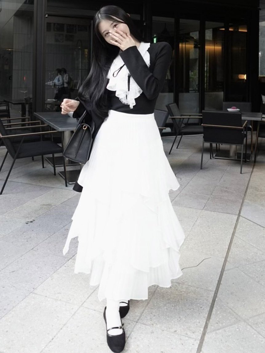 SNIDEL｜Sustainableレイヤードラッフルニットプルオーバー | Rakuten