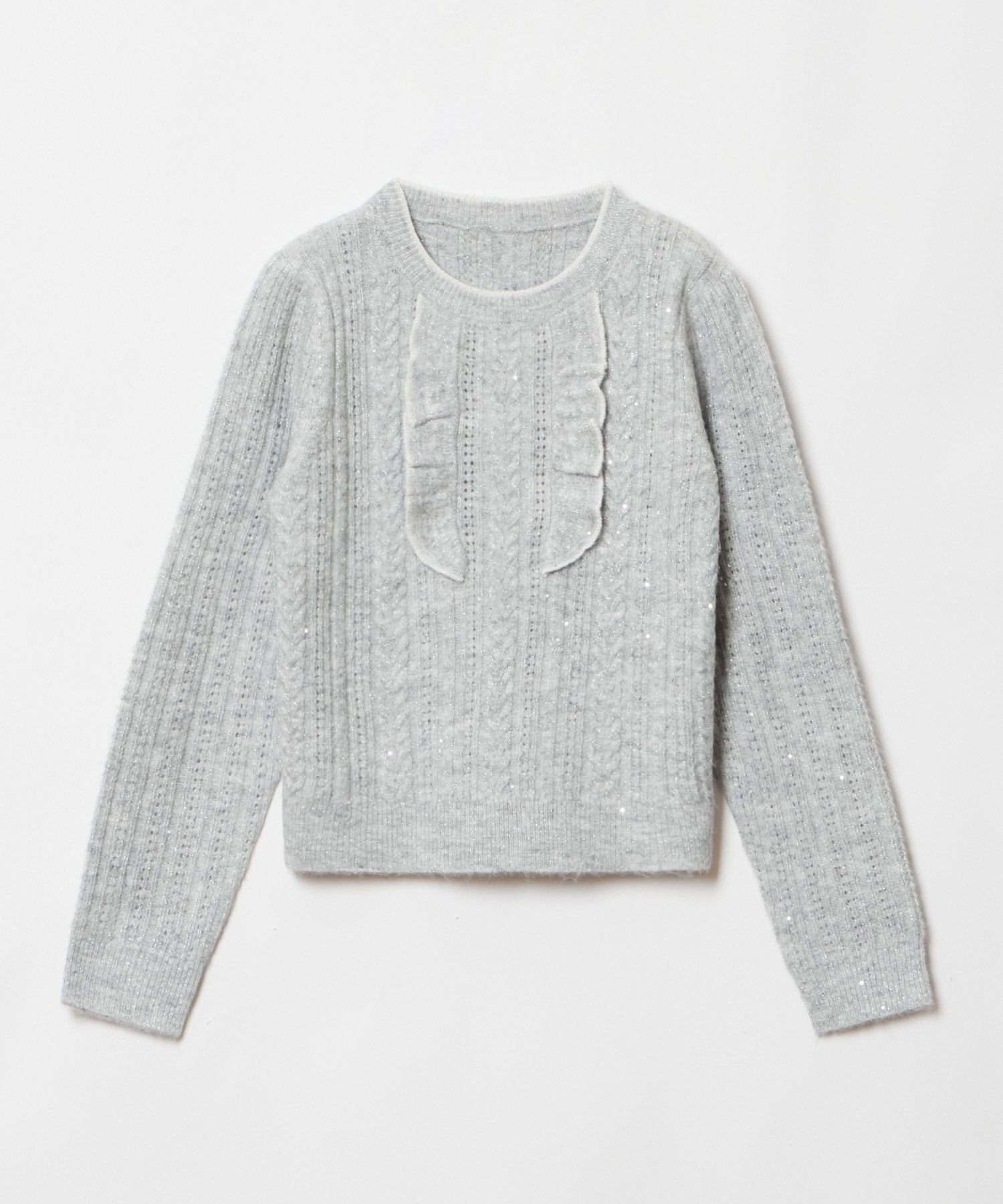 allureville｜【LOULOU WILLOUGHBY】フロントフリルラメプルオーバー