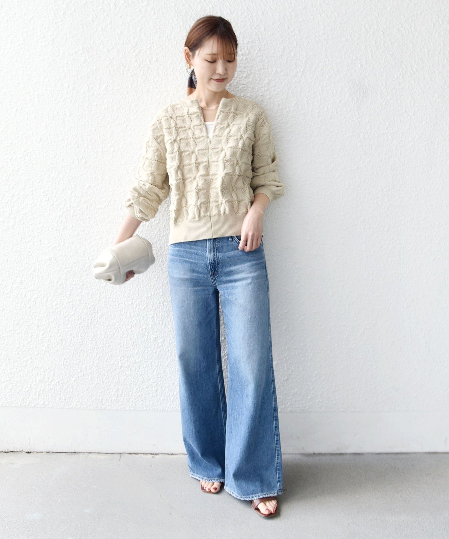 shipsWEB限定洗濯機可2WAYフラワー ジャカードハーフジッププルオーバー WEB限定】〈洗濯機可能〉2WAY フラワー ジャカード ハーフ ジップ プル