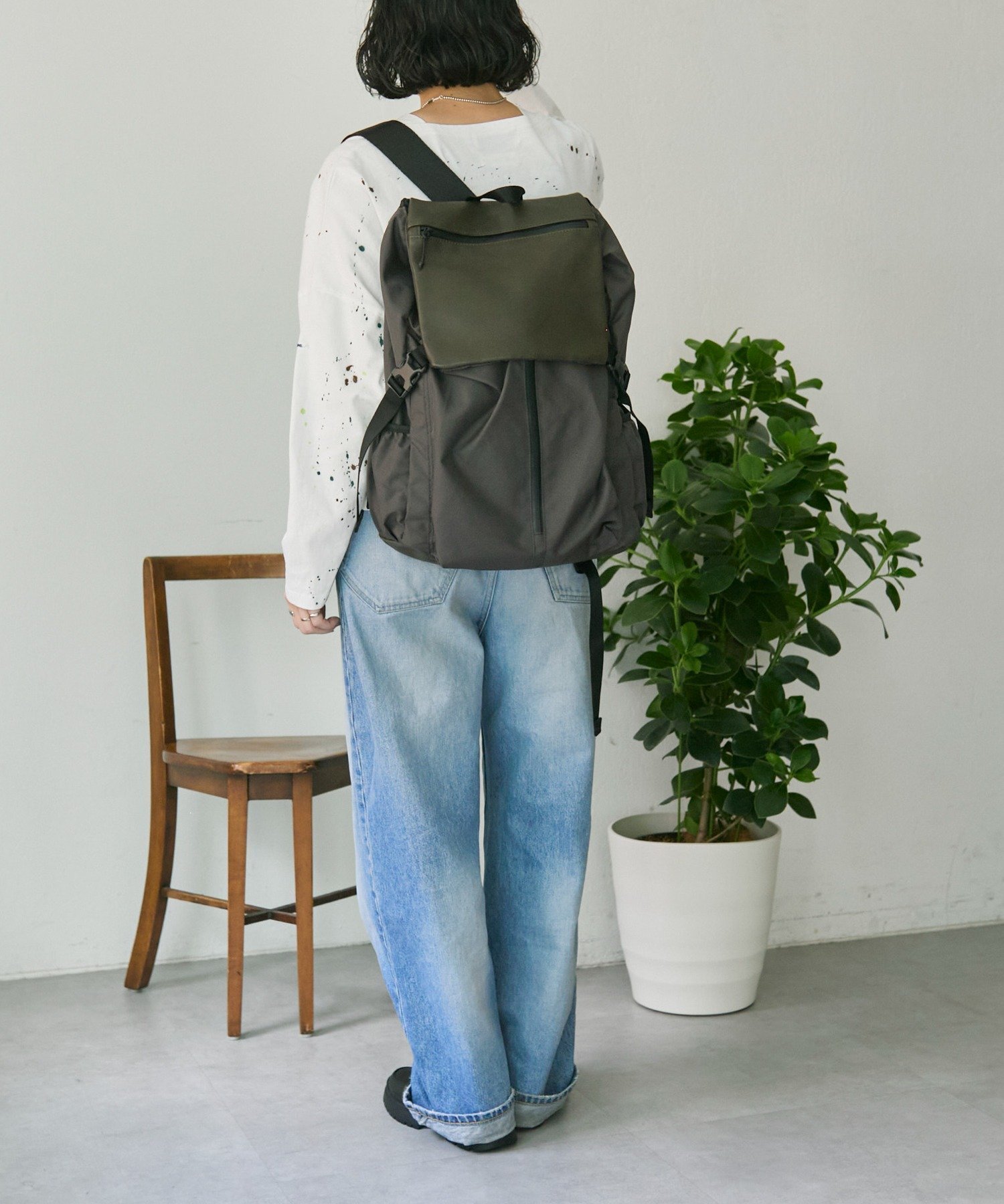 ear PAPILLONNER｜【BURLAPOUTFITTER×ear】レザーコンビライトリュック