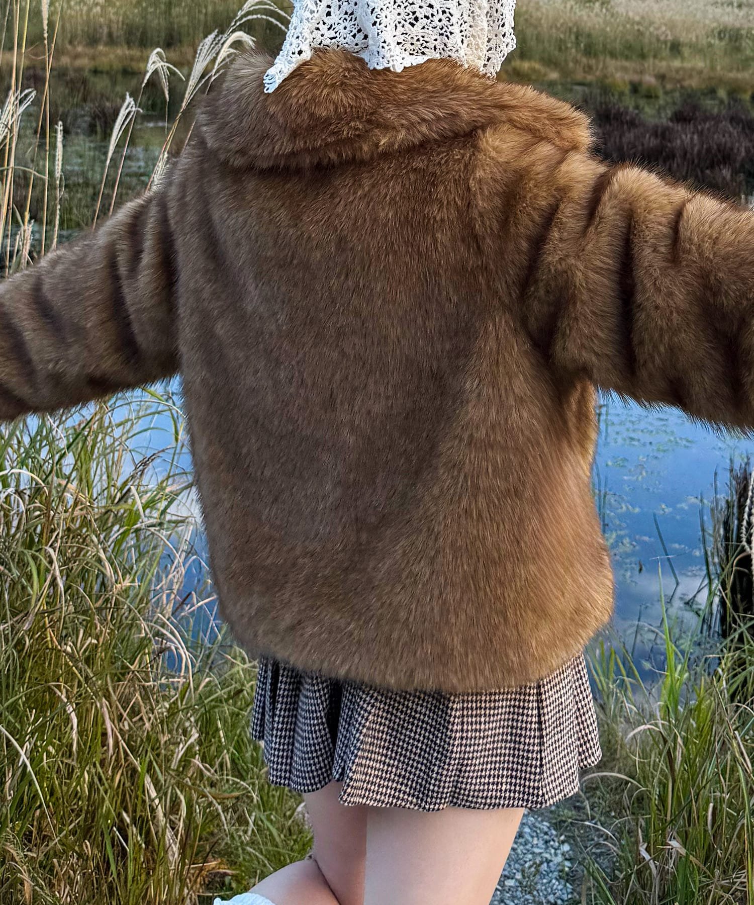 JUNOAH｜ビックカラーフェイクファージャケット | Rakuten Fashion