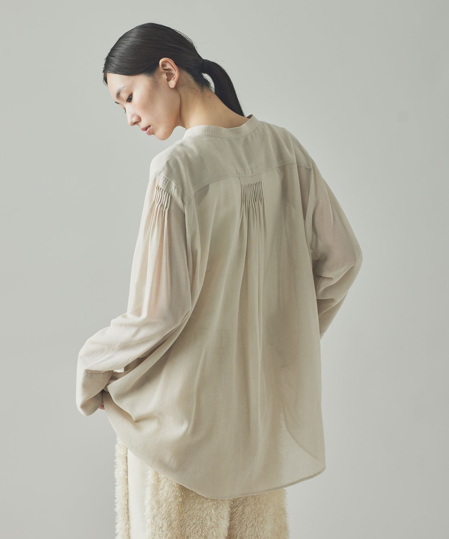 Curensology｜ウールミックスボイルフリルブラウス | Rakuten Fashion