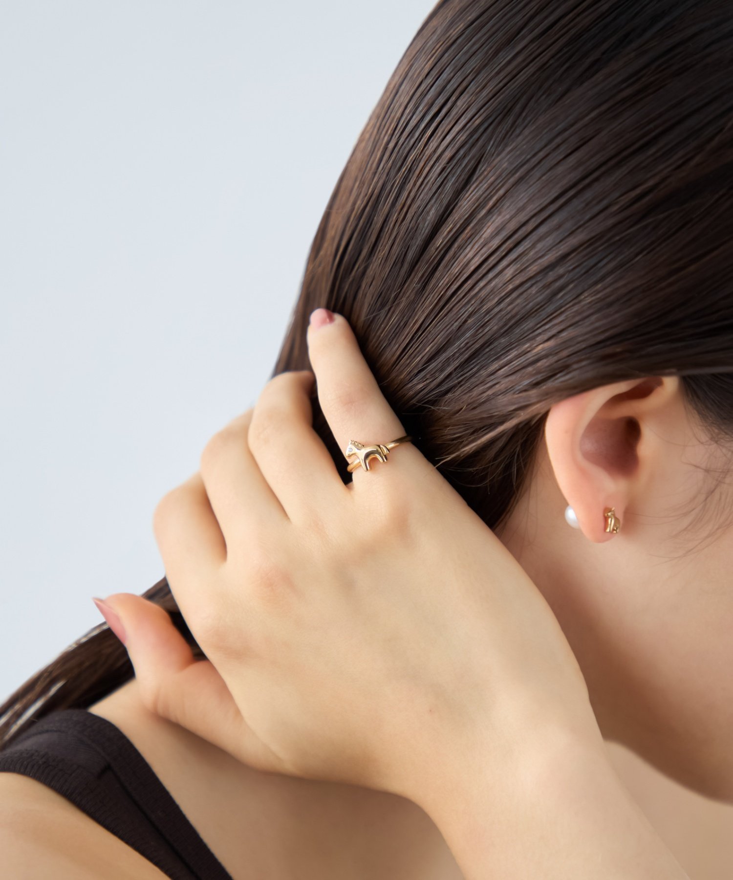 ete｜[ハッピーカムカム] ビジュー ポニー リング | Rakuten Fashion