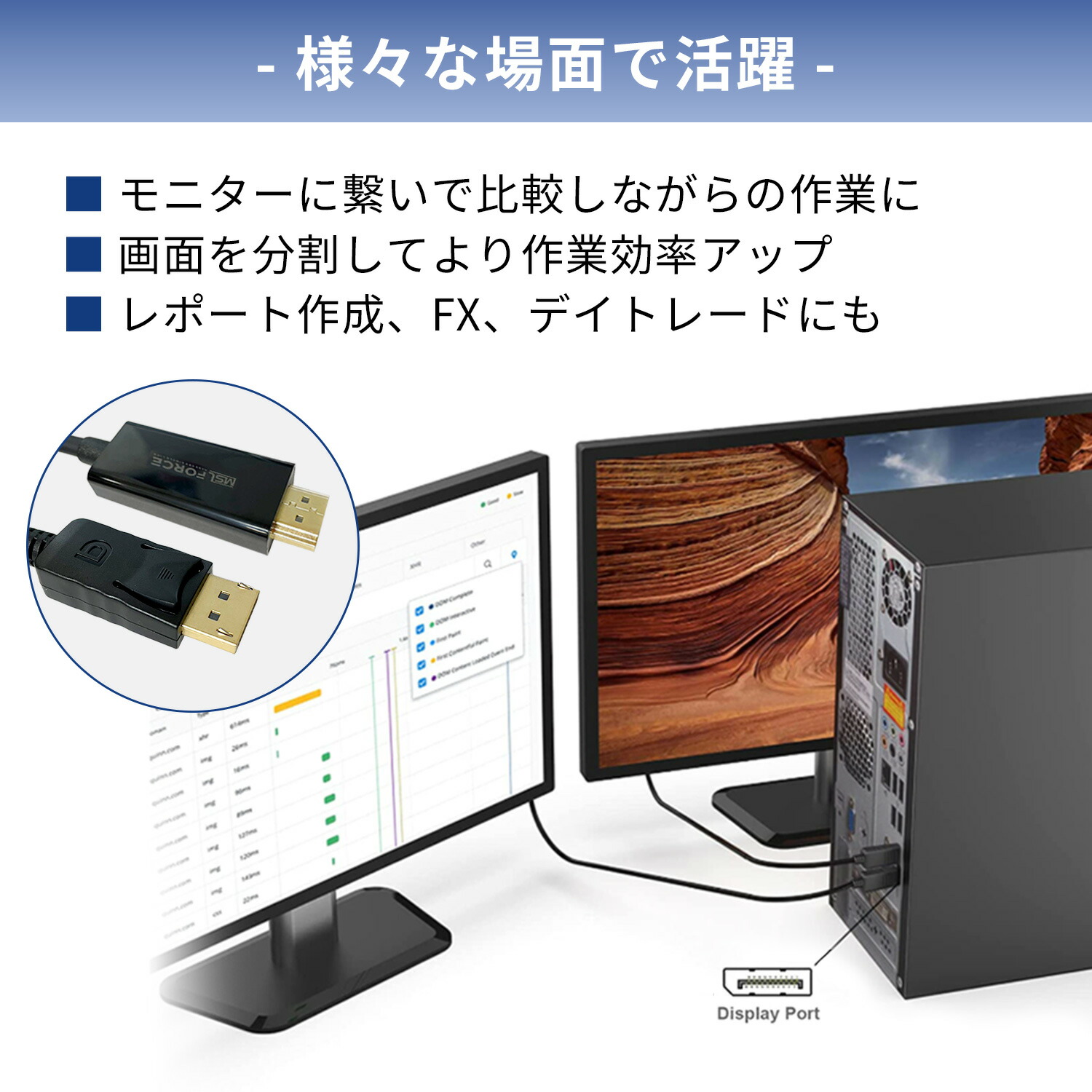 楽天市場】【2本目半額/最大600円OFF限定クーポン】Displayport HDMI