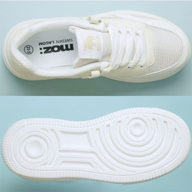 楽天市場】モズ レディース 厚底 スニーカー 白 靴 軽量 ボリューム